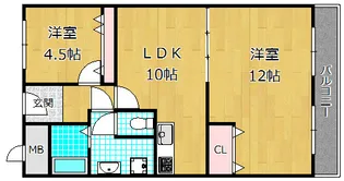 キンブリッジ学研氷室 A棟【3階】の間取り