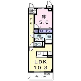 ラ・ボンボニエール【2階】の間取り