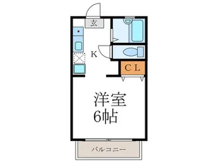 ウエストパープル【2階】の間取り