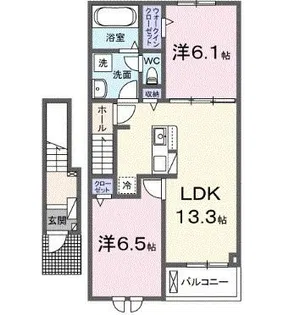 セイバリーVI【2階】の間取り