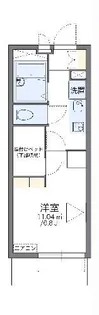レオパレスひばり第一【3階】の間取り