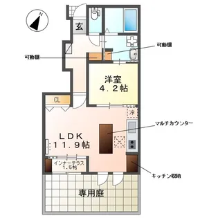 Woodstock Nest【1階】の間取り