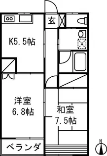 ミラハイツA【2階】の間取り