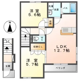 サンフィール【2階】の間取り