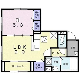 ヴィラージ 櫻II【1階】の間取り