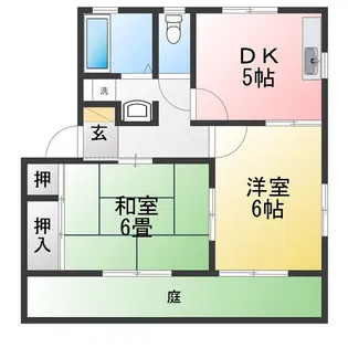 ドミール壱番館【1階】の間取り