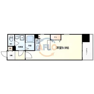 クラウンハイム本町EAST【8階】の間取り