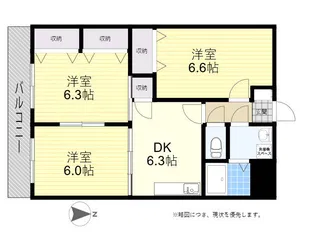 アグール阿部 壱番館【2階】の間取り