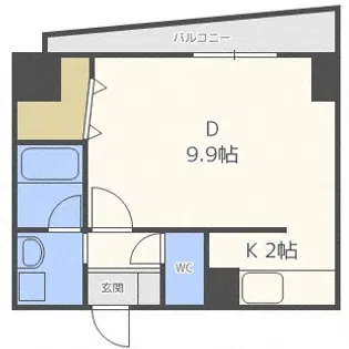 イオ南3条【6階】の間取り