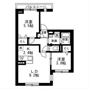 Avenir東中野(仮:東中野1丁目)【2階】の間取り