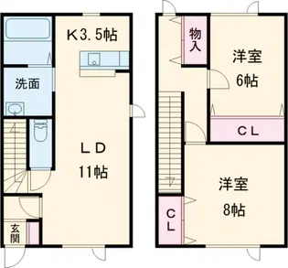ウイングクロス【1階】の間取り