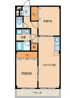 パーク小倉【2階】の間取り