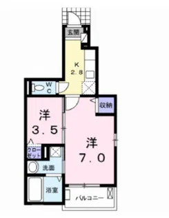 ボヌールソレイユ【1階】の間取り