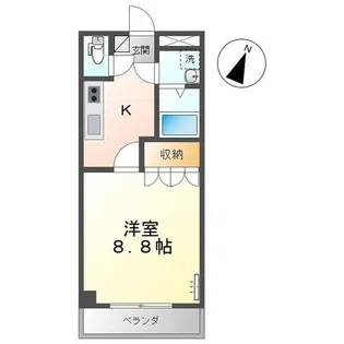 BLAZE・CUBE(ブレイズ・キューブ)【8階】の間取り