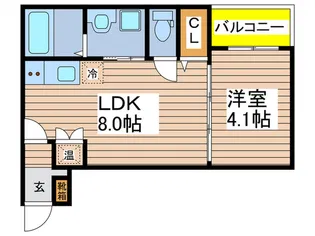 クオーレ【1階】の間取り