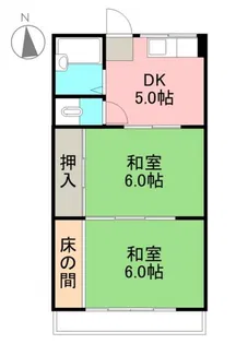 緑ヶ丘ハイツ【1階】の間取り