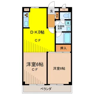 アヴニール三鷹【2階】の間取り