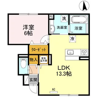 フォレストコートII【1階】の間取り