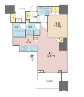 DEUX TOURS WEST【50階】の間取り