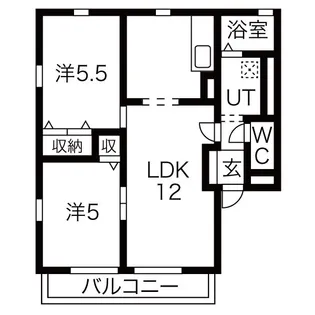 ヴィラデセントレージA【1階】の間取り