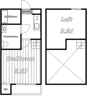 レフィナードカメオカ【2階】の間取り