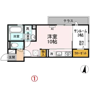 メゾン・ド・クゥイン ディチ・ホウェール【2階】の間取り