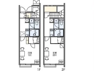 レオネクストチェリーブロッサム【2階】の間取り