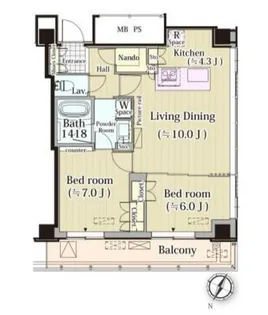メルクマール京王笹塚レジデンス【15階】の間取り