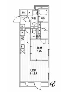 Reve Residence 目黒【4階】の間取り