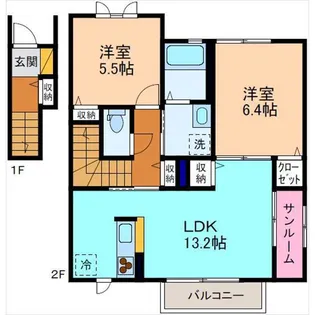 アヴァンティ【2階】の間取り