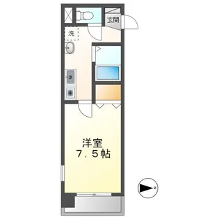 マンションリバーサイド【4階】の間取り