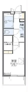 レオパレスYAHAGII【3階】の間取り