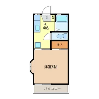 ドミール吉田A【1階】の間取り