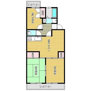 カーサライトワン A棟【3階】の間取り