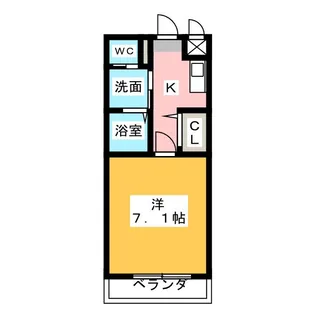 ベルドミール守山【1階】の間取り