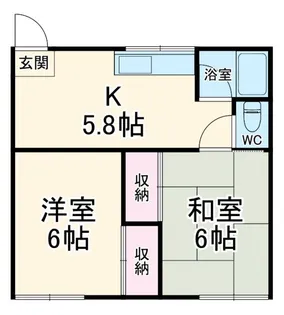 ルーモス咲が丘【2階】の間取り