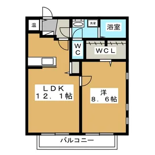 パルテール河辺【2階】の間取り