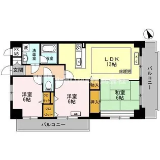 エール豊岡【8階】の間取り