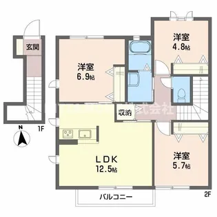 ファミールヨシダI・II【2階】の間取り
