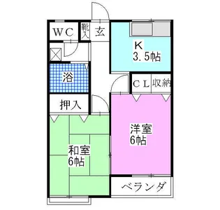オリンファーム【2階】の間取り
