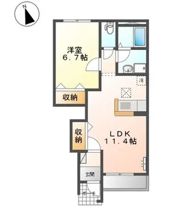 新潟県五泉市船越【アパート】の間取り