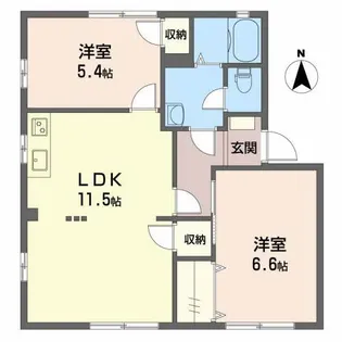 ハイツ神田川 N【1階】の間取り