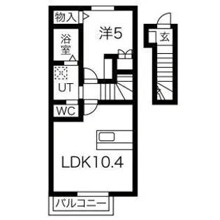 奥州市胆沢小山字岩ケ馬場【Stella II】新築【2階】の間取り