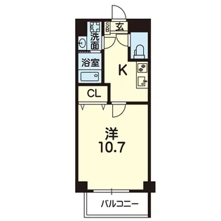 Kビル九品寺【3階】の間取り