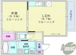 レトアA棟【2階】の間取り
