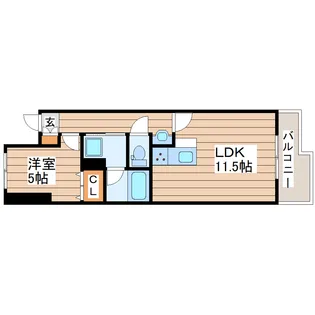 ダイアパレスステーションプラザ名取【4階】の間取り