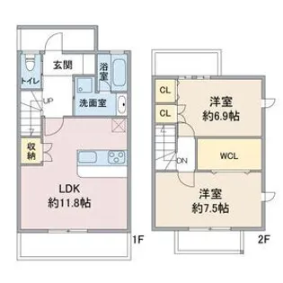 ベルノリエ桜ヶ丘【2階】の間取り