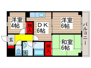 行徳アベニューマンション【5階】の間取り