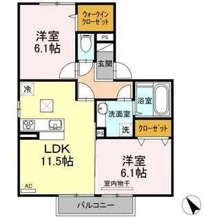 アザレアコート【1階】の間取り