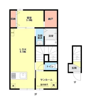 アパートメント大山【2階】の間取り